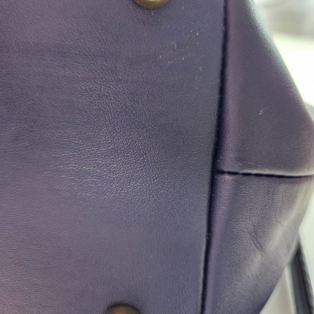 Kate Spade Blue Leather Satchel Medium - Picture 8 of 16